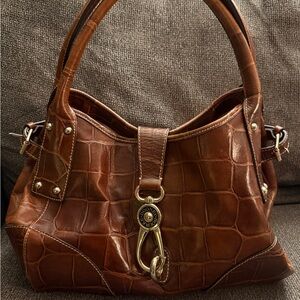 Dooney and Bourke Medium Logo Lock Satchel